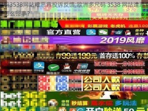 欧洲多尺码3538网站糟恶意投诉反馈;欧洲多尺码 3538 网站遭恶意投诉反馈，这是怎么回事？