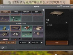 明日之后绒毛道具作用全解析及获取攻略指南