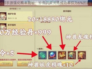 天龙八部手游强化概率揭秘：珍兽完美洗炼成功率仅为6%的真相探究