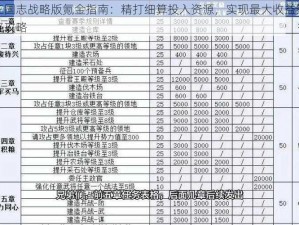 三国志战略版氪金指南：精打细算投入资源，实现最大收益策略攻略