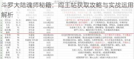 斗罗大陆魂师秘籍：阎王帖获取攻略与实战运用解析