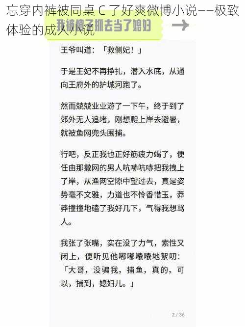 忘穿内裤被同桌 C 了好爽微博小说——极致体验的成人小说