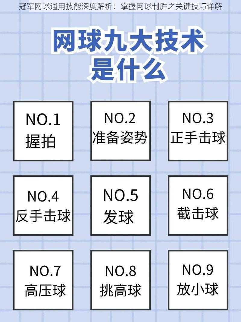 冠军网球通用技能深度解析：掌握网球制胜之关键技巧详解