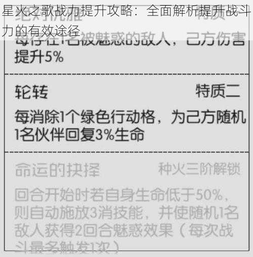 星火之歌战力提升攻略：全面解析提升战斗力的有效途径