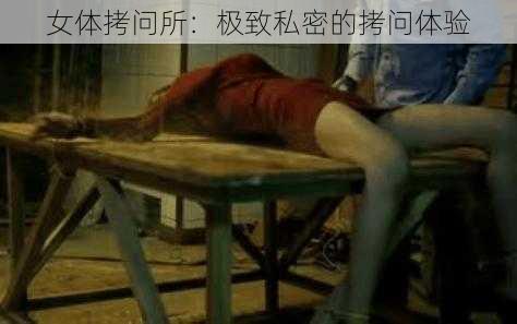 女体拷问所：极致私密的拷问体验