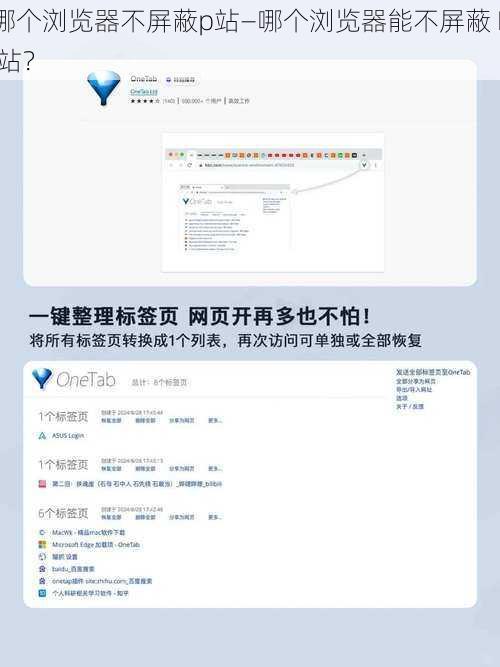 哪个浏览器不屏蔽p站—哪个浏览器能不屏蔽 P 站？