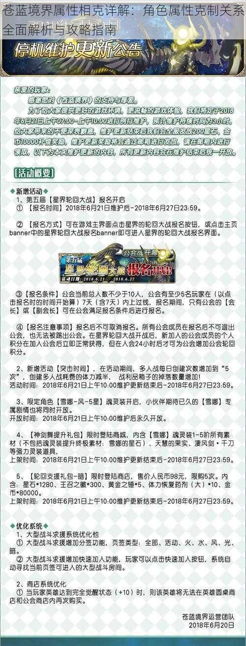 苍蓝境界属性相克详解：角色属性克制关系全面解析与攻略指南