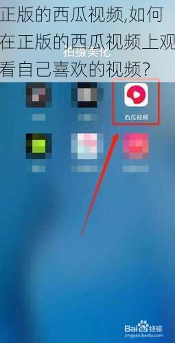 正版的西瓜视频,如何在正版的西瓜视频上观看自己喜欢的视频？
