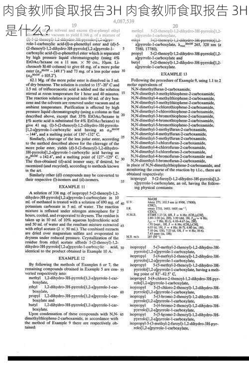 肉食教师食取报告3H 肉食教师食取报告 3H 是什么？