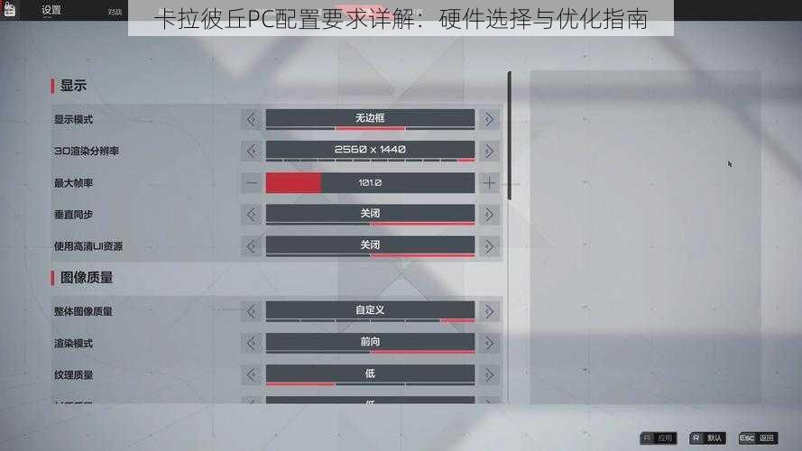 卡拉彼丘PC配置要求详解：硬件选择与优化指南
