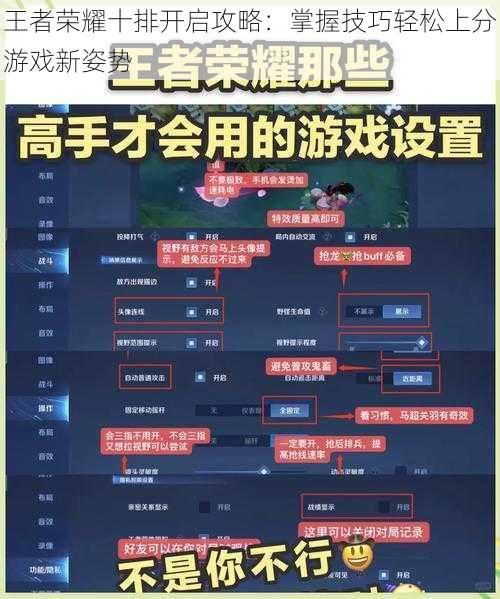 王者荣耀十排开启攻略：掌握技巧轻松上分游戏新姿势