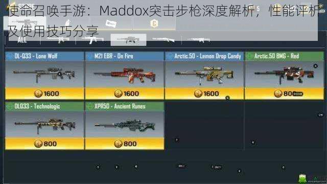 使命召唤手游：Maddox突击步枪深度解析，性能评析及使用技巧分享