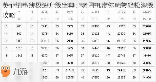 英菲记事簿极速升级宝典：老司机带你玩转轻松满级攻略